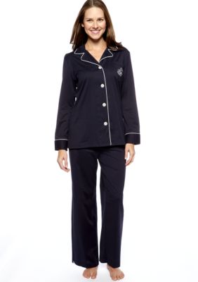 Lauren Ralph Lauren Hammond Classic Knit Notch Collar Pajama Set