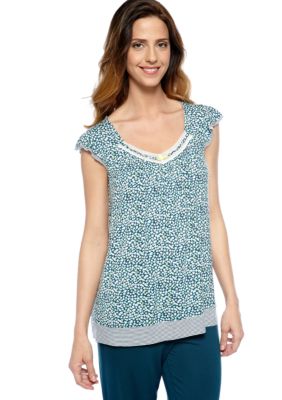 Ellen Tracy Flutter Sleeve Sleep Top