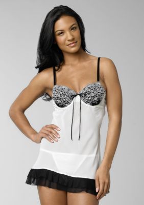 California Dynasty Chiffon Molded Cup Babydoll