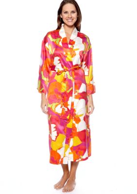 N Natori Floral Print Long Robe