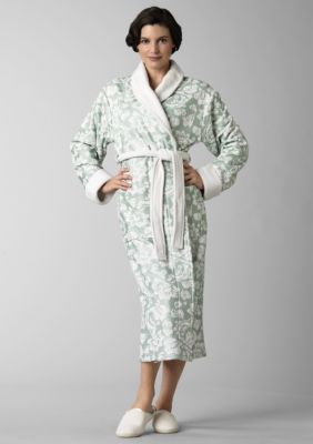 Cypress Brocade Long Wrap Robe