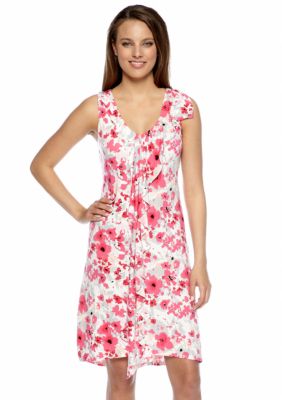 Anne Klein Cascading Ruffle Short Gown