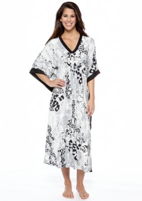 Anne Klein Animal Print Long Caftan