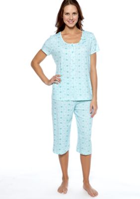 Karen Neuburger Dual Striped Capri Pajama Set