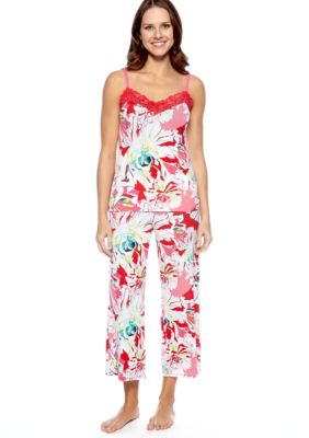 Josie by Natori Stencil Floral Print Pajama Set