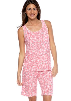 Character Floral Print Bermuda Pajama Set