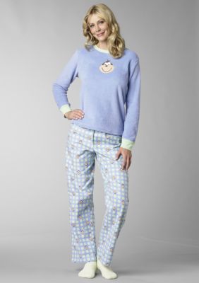 Character Plush Top with Flannel Pant