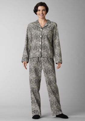 Character Animal Print Flannel Pajama with Matching Slipper Sock