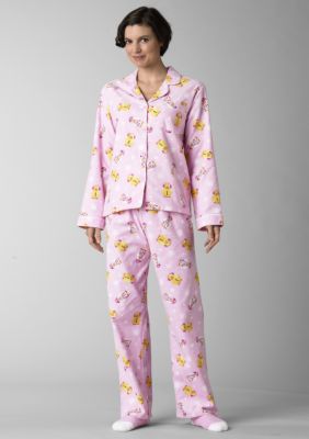 Character Winter Chicks and Snowflake Novelty Pajama with Matching Slipper Sock