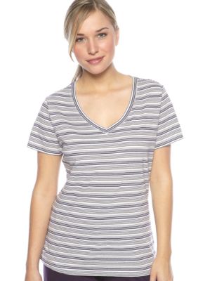 Jockey Purple Stripe Short Sleeve Basic Tee