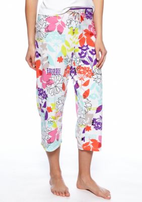 Jockey Tropical Print Capri Pajama Pant