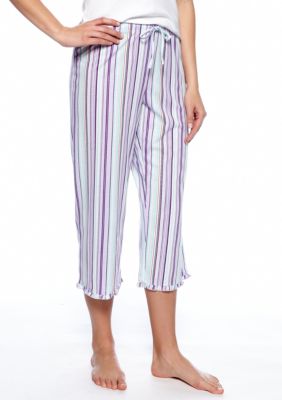 Jockey Striped Capri Pajama Pant