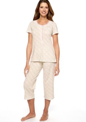 Kim Rogers Floral Print Pajama Set