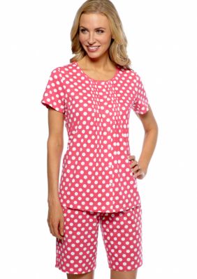 Kim Rogers Pink Polka Dot Shorty Pajama Set