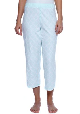 Nautica Lattice Print Capri Pajama Pant