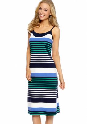 Nautica Striped Midi Gown