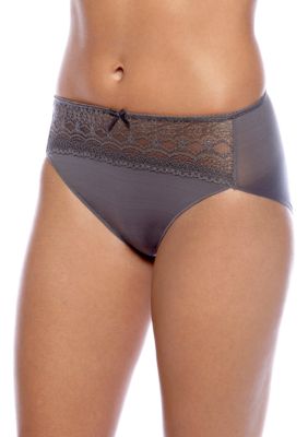 Naomi & Nicole Wonderful Edge Microfiber with Lace Hi-Cut - A164