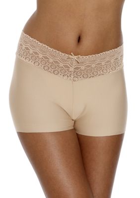 Naomi & Nicole Wonderful Edge Microfiber with Lace Boyshort - A166