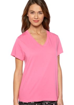 HUE Short Sleeve V-Neck Sleep Tee