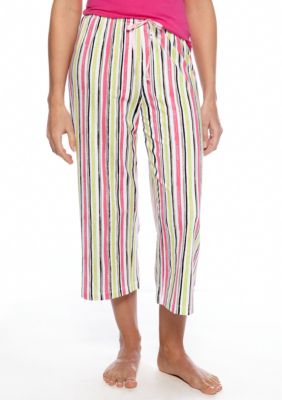 HUE Garden Stripe Capri Pajama Pant