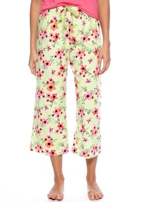 HUE Floral Print Capri Pajama Pant