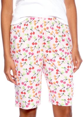 HUE Cherry Print Bermuda Sleep Short