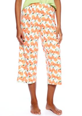HUE Orange Print Capri Pajama Pant