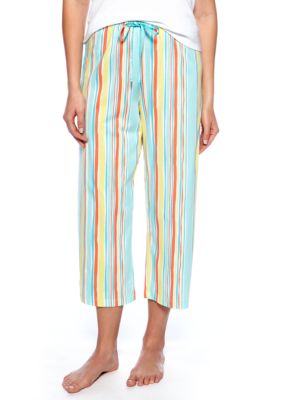 HUE Striped Capri Pajama Pant