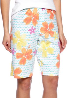 HUE Hibiscus Print Bermuda Sleep Short