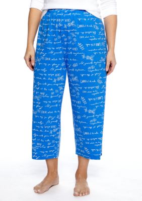 HUE Plus Size Script Capri Pajama Pant