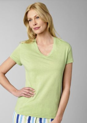 HUE Plus Size SS Vneck Tee