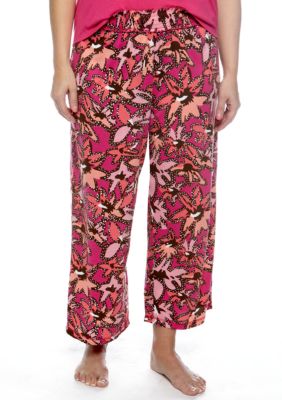 ND Intimates Plus Size Floral Capri Pajama Pant