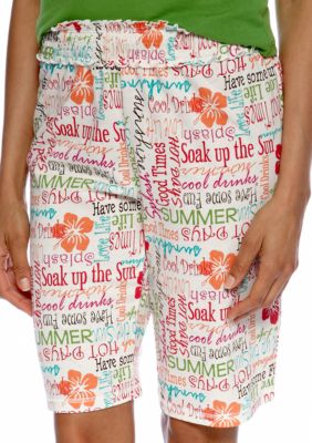 ND Intimates Script Print Bermuda Sleep Short