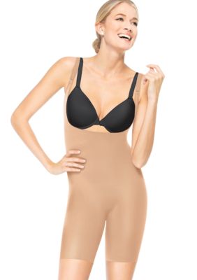ASSETS Red Hot Label BY SPANX Silhouette Serums Open Bust Mid-Thigh Body Shaper - 1647