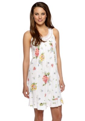 Carole Hochman Rose Print Short Gown