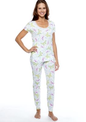 Carole Hochman Slim Pant Butterfly Pajama Set