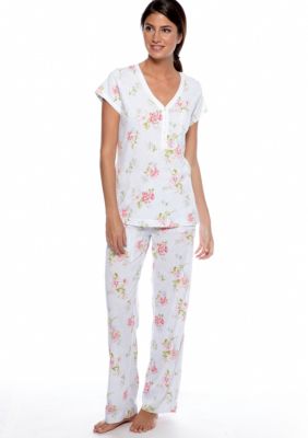 Carole Hochman Lace Floral Pajama Set