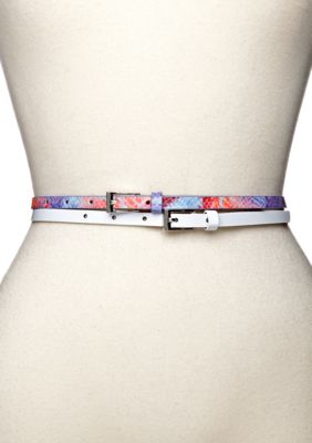 Nine West Snake and Patent Duo Belts