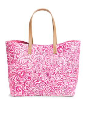 Kim Rogers Printer Paper Straw Tote
