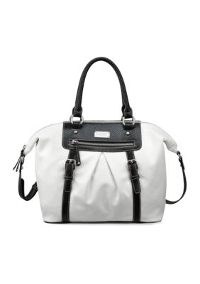 Nine West Snake Charmer Large Pleated Satchel