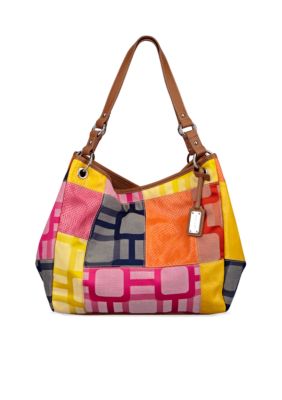 Nine West Vegas Signs Patchwork Large Open Tote