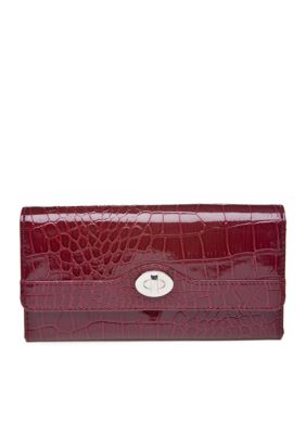 New Directions Cactus Croco Filemaster Clutch