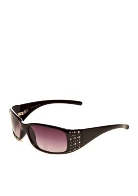 New Directions Small Oval Sunglasses with Stones