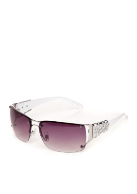 New Directions Semi Rimless Rectangle Sunglasses