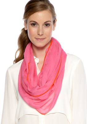 Echo Loop Scarf with Accent Hem