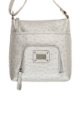Rosetti Mini Rebecca Triple Play Ostrich Crossbody Bag