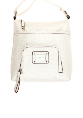 Rosetti Mini Rebecca Triple Play Ostrich Crossbody Bag