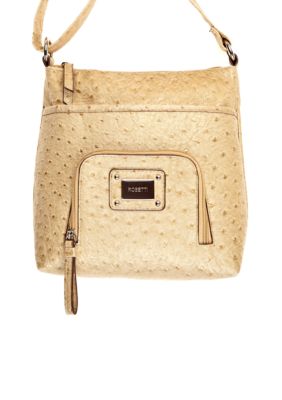 Rosetti Mini Rebecca Triple Play Ostrich Crossbody Bag