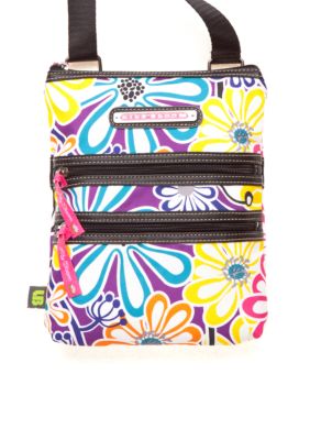 Lily Bloom Triple Zip Crossbody Bag