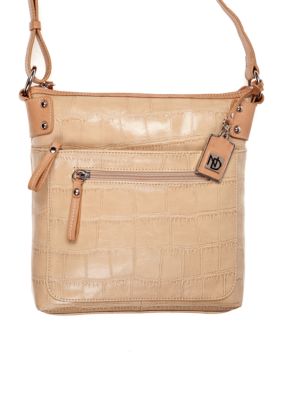 New Directions Matte Croco Crossbody